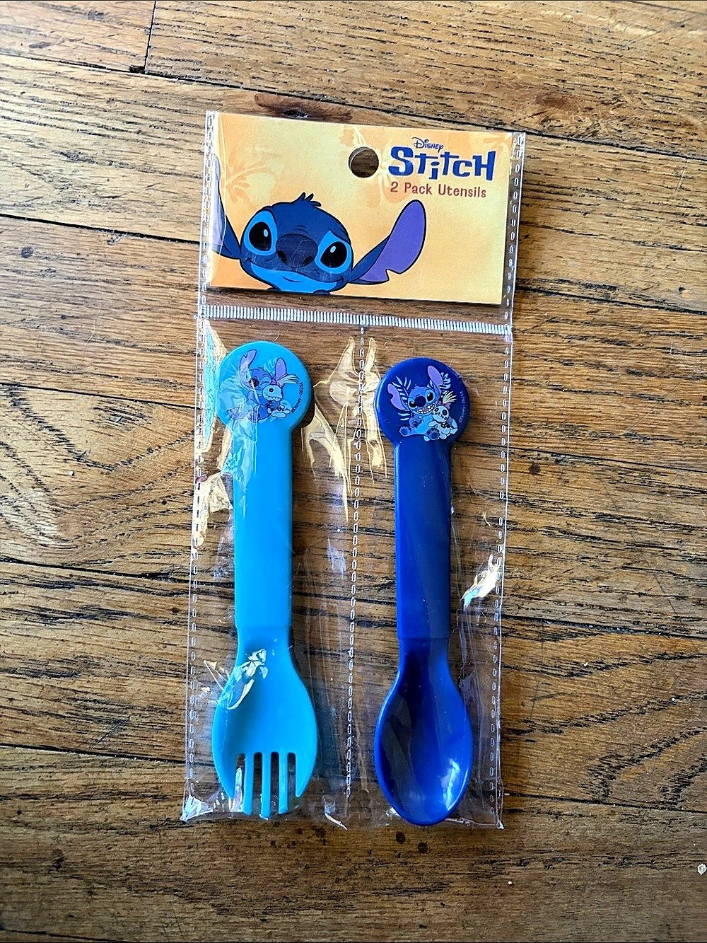 Disney Stitch 2 Pack Utensils Blue 2-Piece Set